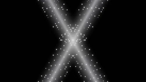 Black and white abstract background, motion light and particles, loop Vidéo 147690550