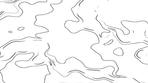 Black and white abstract background with liquid paint pattern wave lines Stock Footage 150685166