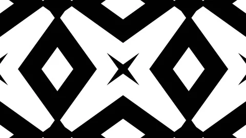 Black and white abstract background. Black-white kaleidoscope background. black Stock-Footage 197548641