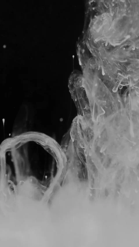 Black and white abstract background footage. Abstract lights, smoke and waves Stock Footage 274070441