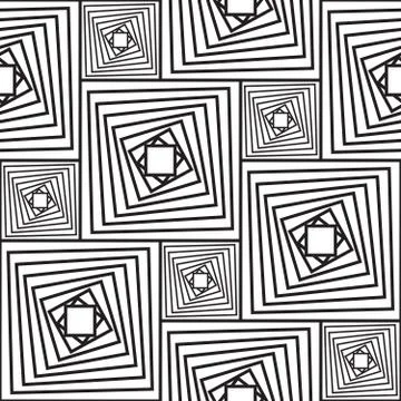 Black-and-white abstract background with squares Stock Illustration