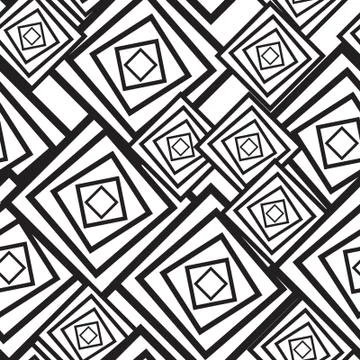 Black-and-white abstract background with squares Stock Illustration