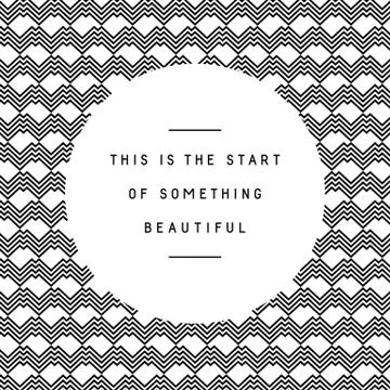 Black and white abstract background with inspirational quote Stock Illustration
