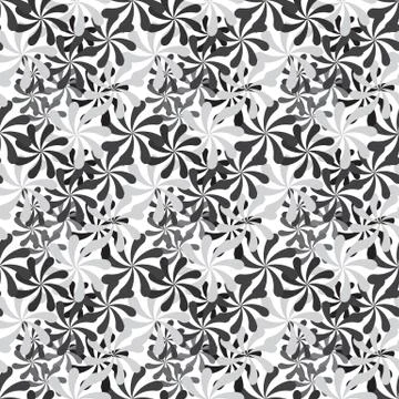 Black and White Abstract Background Seamless Pattern. Vector Ill 스톡 일러스트