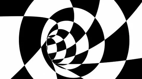 Black and white abstract background. checkered pattern. 3D rendering Stock Illustration
