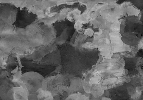 Black and white abstract background of gouache paint. Stock Illustration