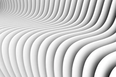 Black and white abstract background with ine and wave 3D illustration5 Stock Illustration