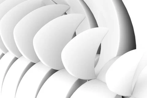Black and white abstract background with waves geometry 3D illustration Stock Illustration