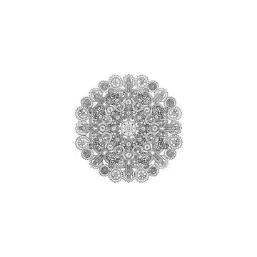 Black and white abstract circular design with numbers with the design has a Stock Illustration