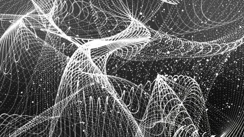 Black and white Abstract dots or particle backgrounds. 3D rendering of brig.. Stockillustratie