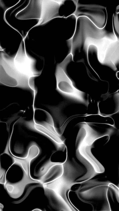 Black and white abstract flowing shapes. Stock Footage 310503053