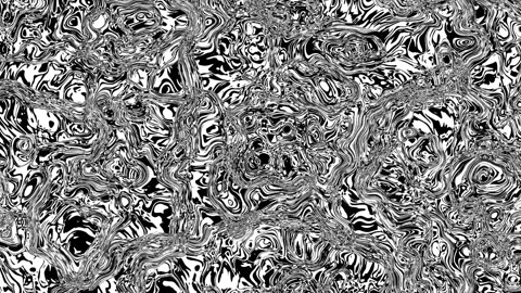 Black and white abstract fluid motion graphic background. 4K Stock-Footage 345111396