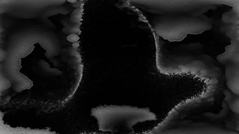 Black and white abstract generative art texture 스톡 동영상 218605380