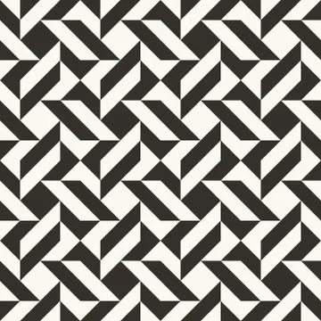 Black and white abstract geometric quilt pattern Stock Illustration