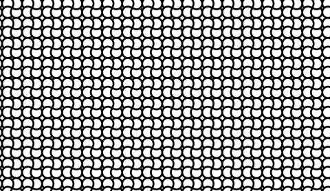 Black and white abstract geometric pattern with curved shapes for seamless 스톡 일러스트