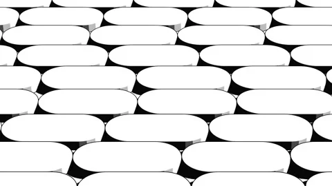 Black and White Abstract Geometry Background with Stylized 3D Objects Vídeo Stock 337305590