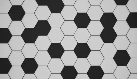Black and white abstract hexagonal background Stock Illustration