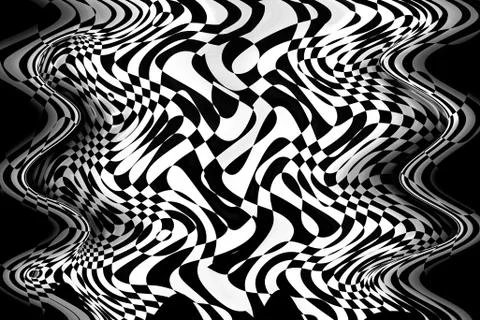Black and White Abstract Stock Illustration