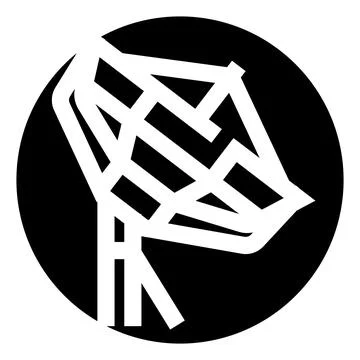 Black and white abstract logo representing concept Stock Illustration