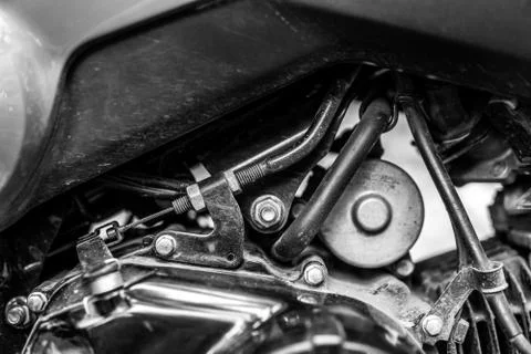 Black and white abstract of mechanic Stock Photos