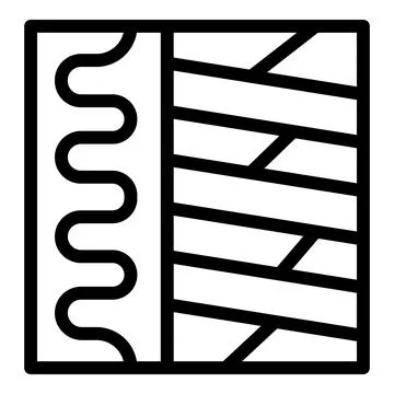 Black and white abstract notebook icon Stock Illustration