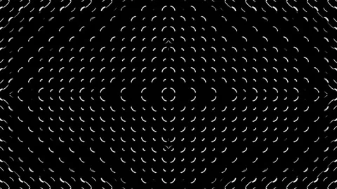 Black and white abstract pattern looped endless Stock Footage 172653235