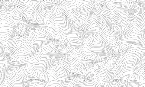 Black and white abstract pattern with waves Stock Illustration