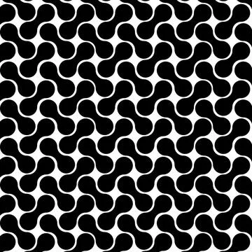 Black and white abstract pattern with repeating shapes Stock Illustration