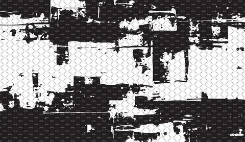 Black and white abstract pattern with monochrome graphic shapes and textures Stock Illustration