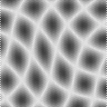 Black and white abstract pattern of hexagonal dots for graphic design backg.. 스톡 일러스트