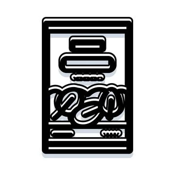 Black and white abstract payment terminal processing transaction 库存插图