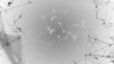 Black and white abstract plexus Stock Footage 128301557
