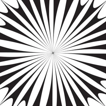 Black and White Abstract Psychedelic Art Background. Illu Illustrazione stock