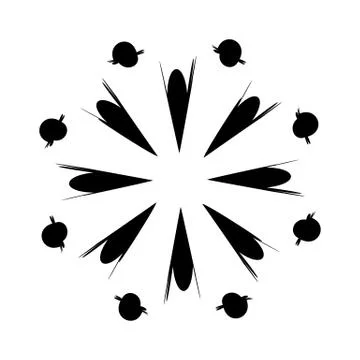 Black and White Abstract Psychedelic Art Background.  Illu Stock Illustration