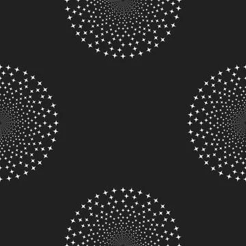 Black and White Abstract Psychedelic Art Seamless Pattern Background.  Illust 스톡 일러스트