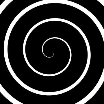 Black and white abstract spiral design イラスト素材