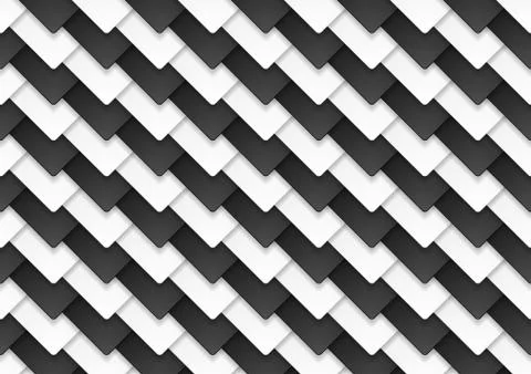 Black and white abstract tech contrast squares background Illustrazione stock