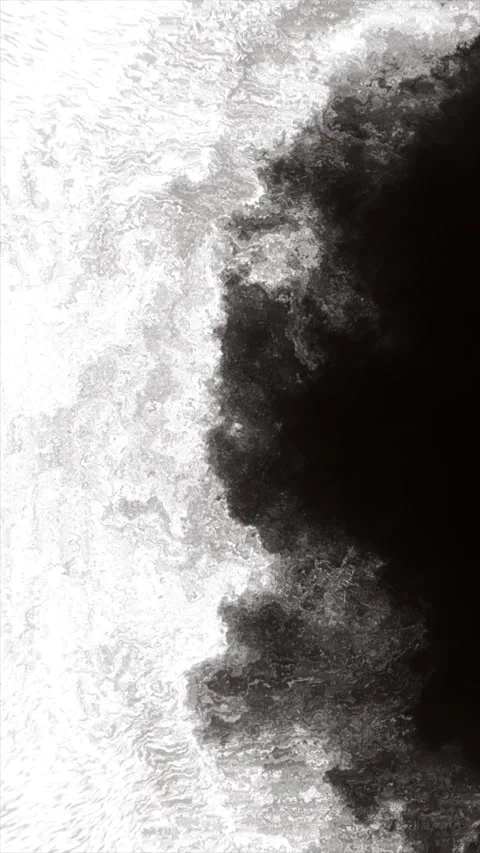 Black and white abstract texture resembling marble, smoke, foam, or a rugge.. Stock Footage 334225274