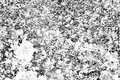 The black and white abstract texture of a moldy, weathered, aged wall surface Stock Illustration