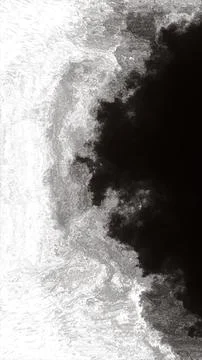 Black and white abstract texture resembling marble, smoke, foam, or a rugge.. Illustrazione stock