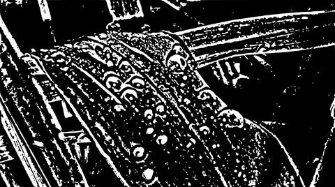 Black and White Abstract Texture Line Art Graphic Stock Illustration