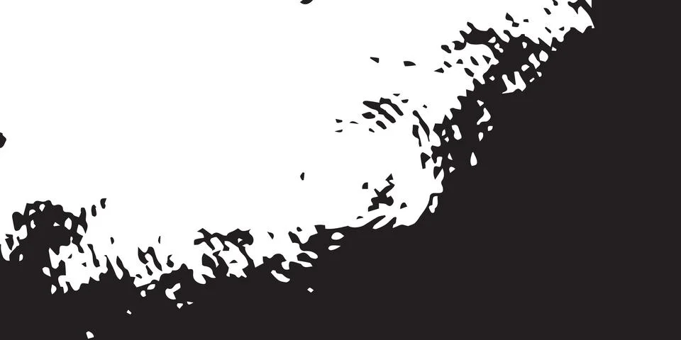 Black and white abstract texture background with rough edges and graphic Stock Illustration