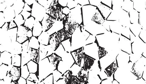 Black and white abstract texture background with distressed geometric pattern Stock Illustration