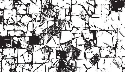Black and white abstract texture background with grunge stone pattern and Stock Illustration