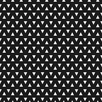 Black and white abstract triangle seamless pattern vector background 스톡 일러스트