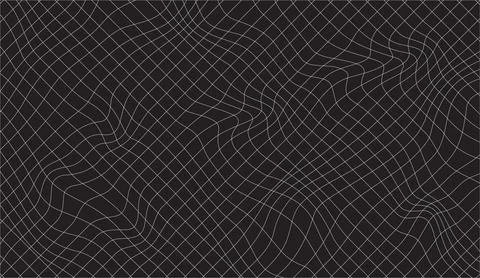Black and white abstract wavy grid background design with curved lines pattern Stock Illustration