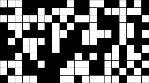 Black and White Animated Grid of Changing Square Tiles with Seamless Loop Video stock 310193214