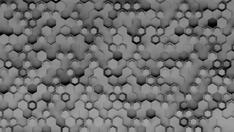 Black and white animated pattern.Monochrome futuristic pattern in white, gray Stock Footage 121061440