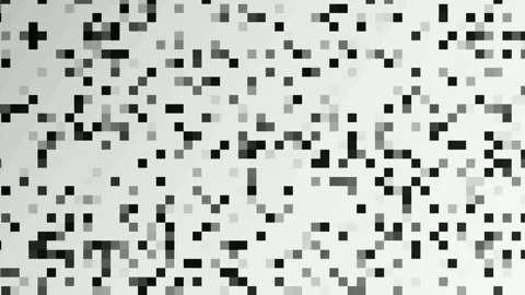 Black and white animated pixelated background Stockbeeldmateriaal 296750217