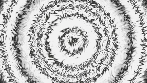 Black and white animated waves in looped background. Monochrome abstraction of l Stock Footage 248271611